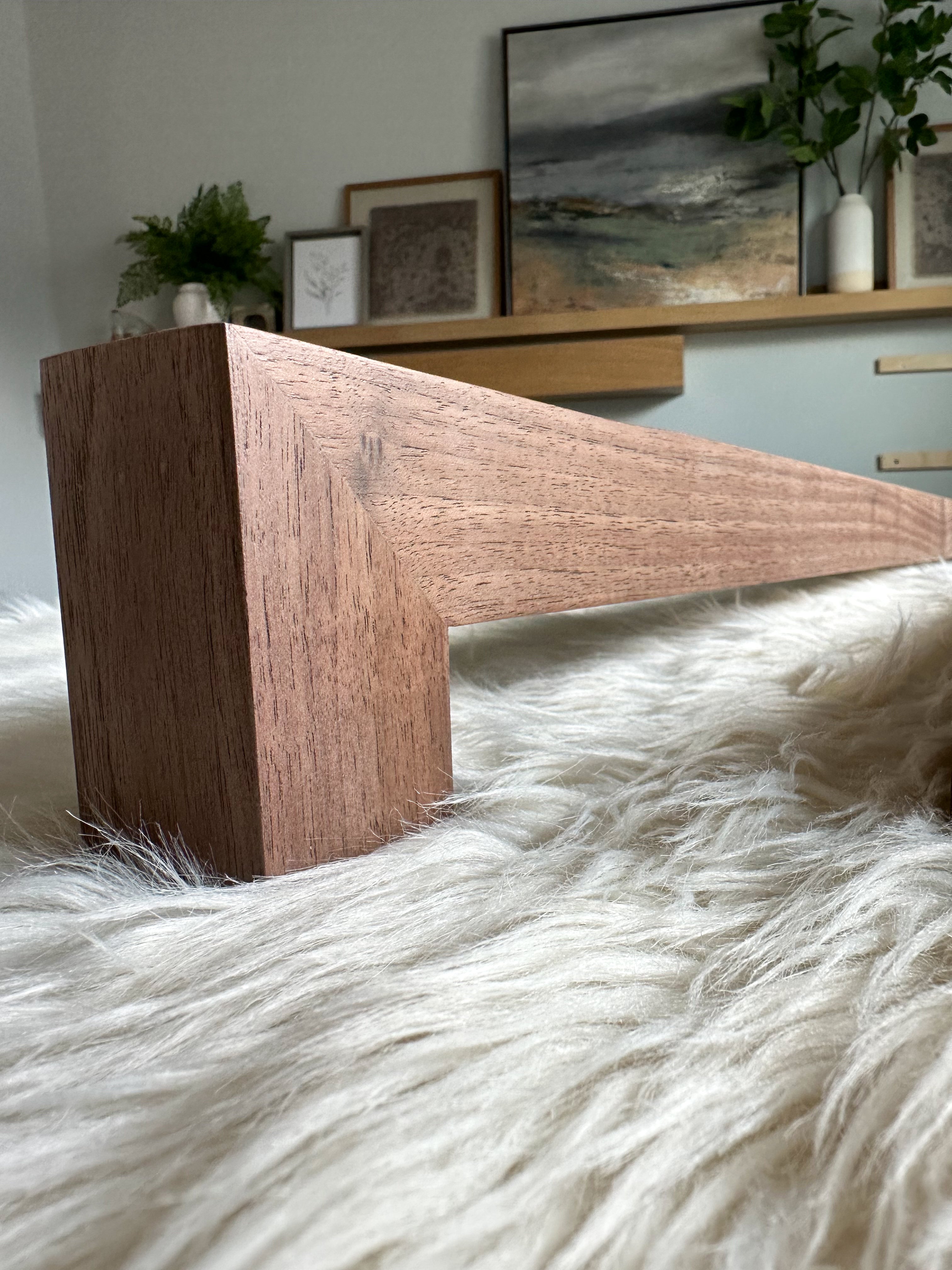 Dark Walnut Staircase Handrail - Solid Wood, Custom Made to Order