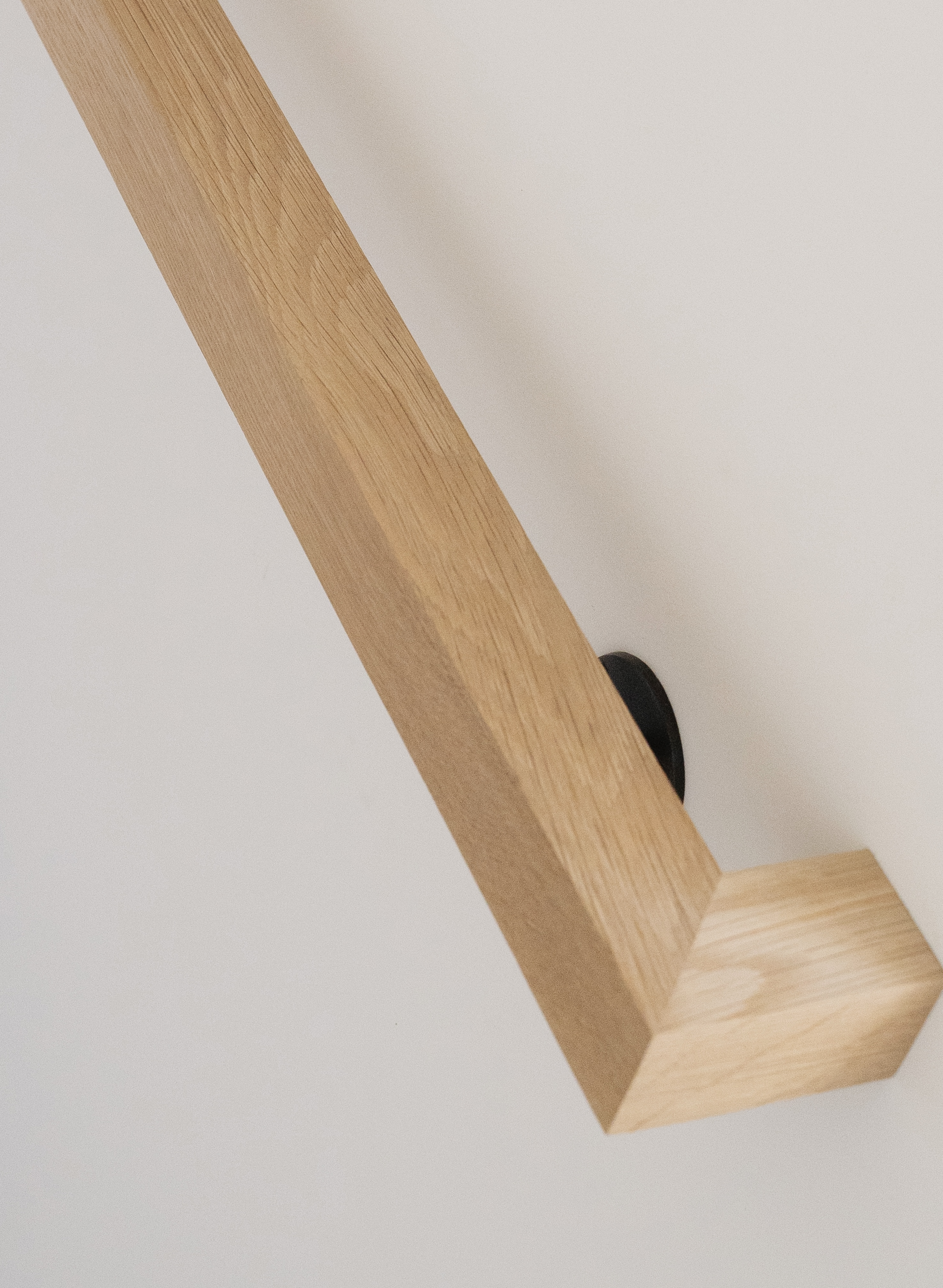 White Oak Staircase Handrail - Solid Wood, Custom Made to Order