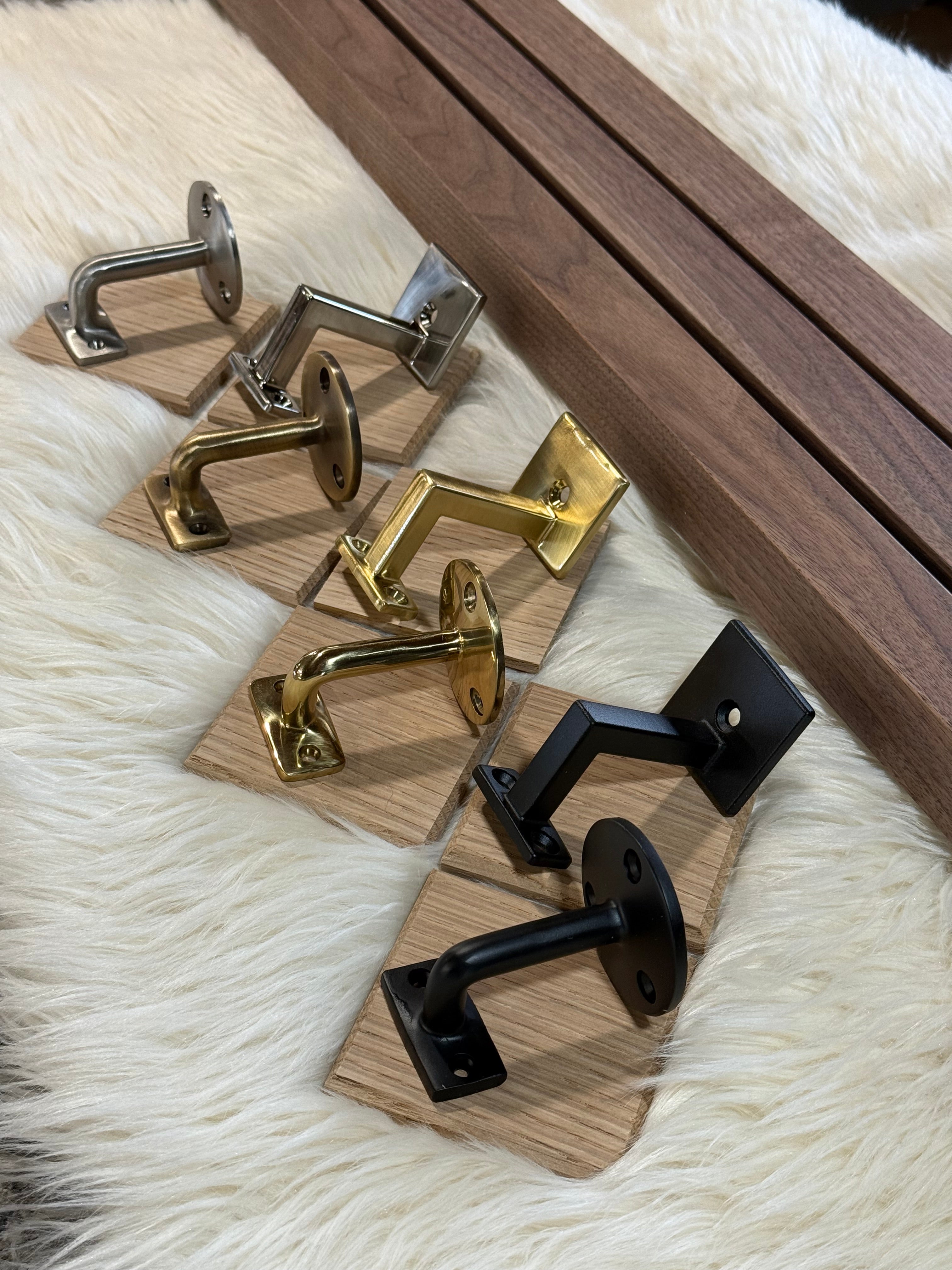 Dark Walnut Staircase Handrail - Solid Wood, Custom Made to Order