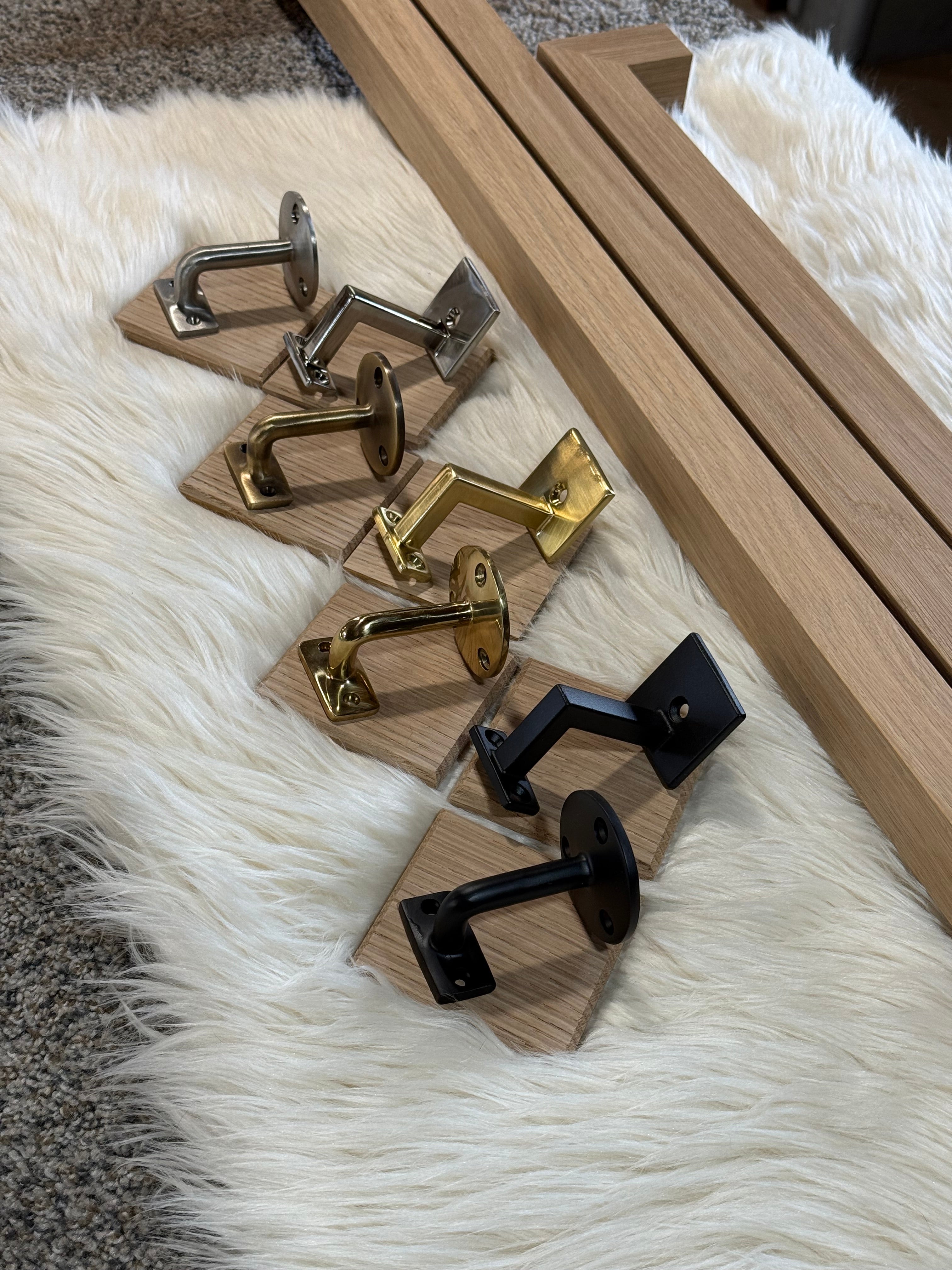 Custom White Oak Staircase Handrail - 1 3/4" W x 1 3/4" H