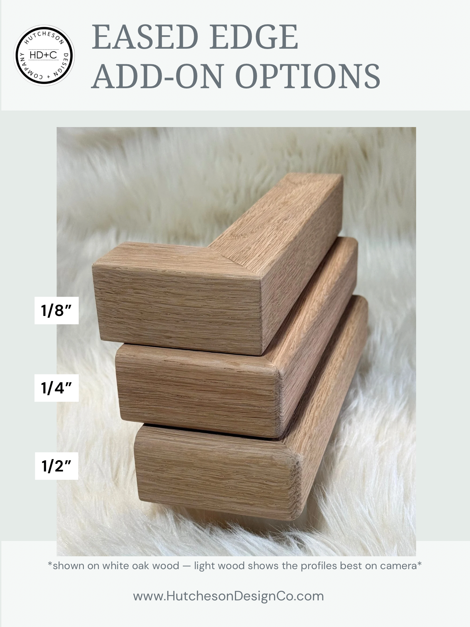 Custom White Oak Staircase Handrail - 1 3/4" W x 1 3/4" H