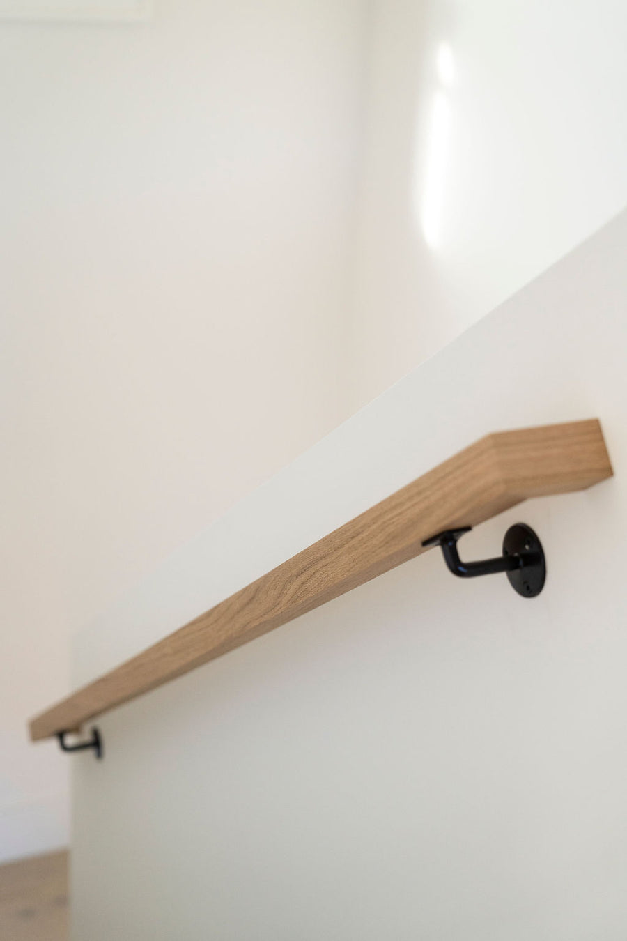 Custom White Oak Staircase Handrail - 1 3/4