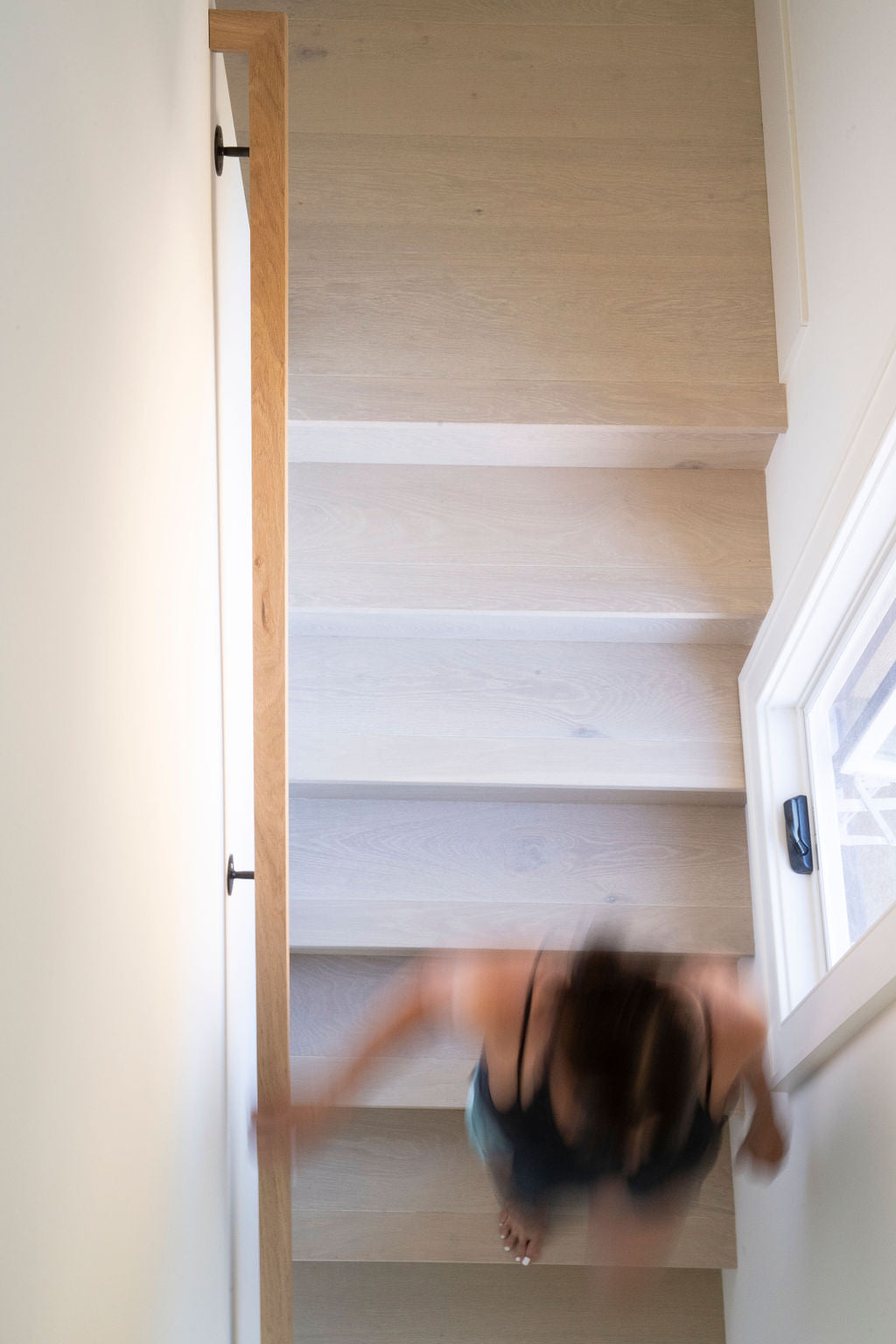 Custom White Oak Staircase Handrail - 1 3/4" W x 1 3/4" H