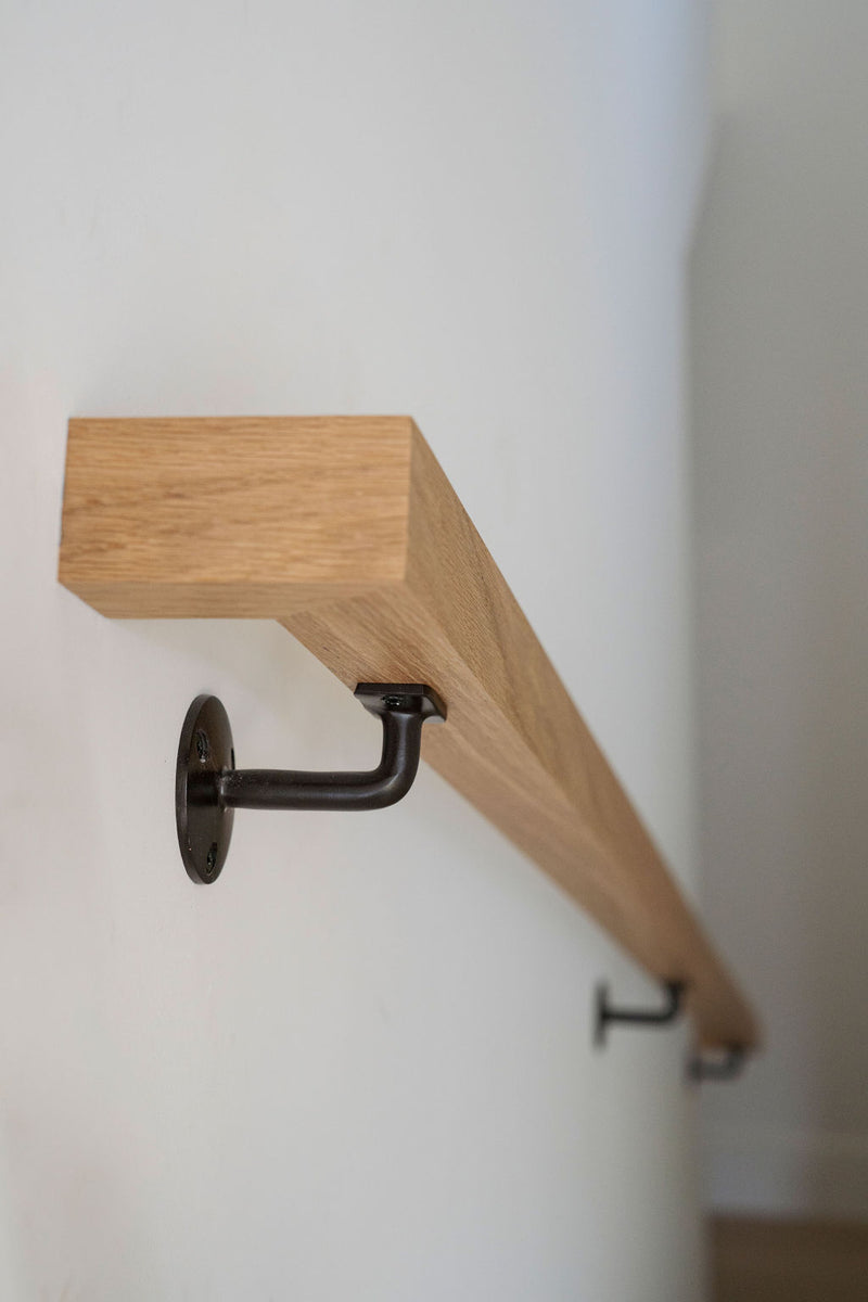Custom White Oak Staircase Handrail - 1 3/4
