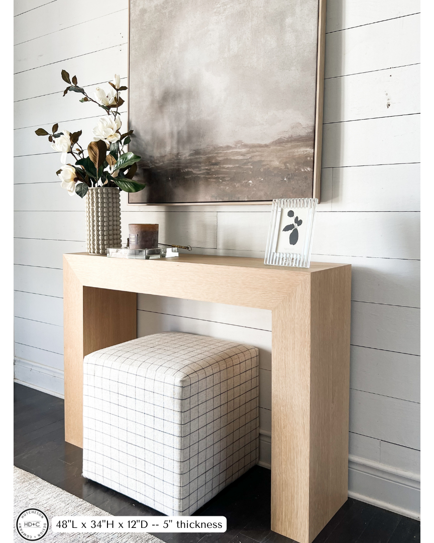 White Oak Oversized Console Entry Table - Custom Built for You