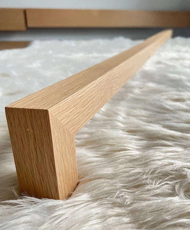 Custom White Oak Staircase Handrail - 1 3/4" W x 1 3/4" H