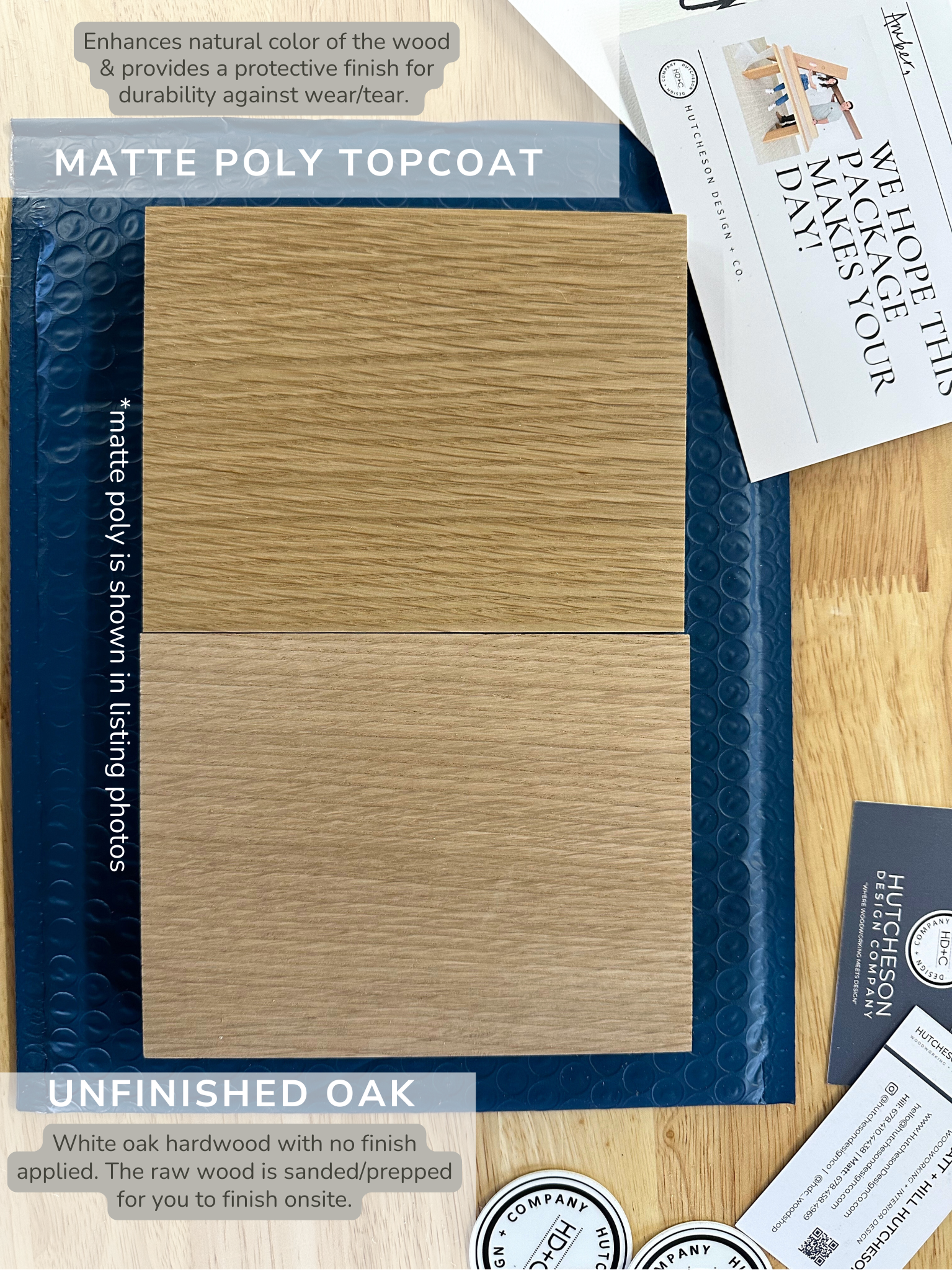 HARDWOOD SAMPLE - White Oak or Dark Walnut